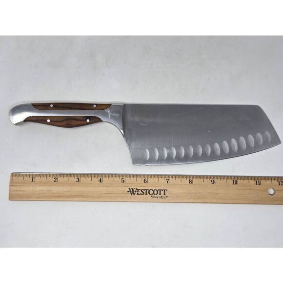 GUNTER WILHELM EXECUTIVE CHEF SERIES CHOPPER CLEAVER KNIFE 440C GERMAN STEEL 7" - Picture 4 of 5